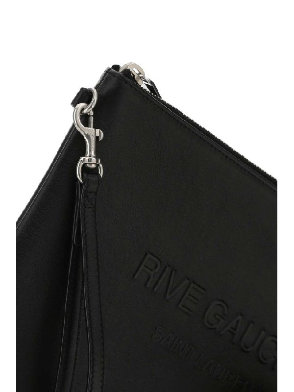 Calfskin Rive Gauche Logo Pouch