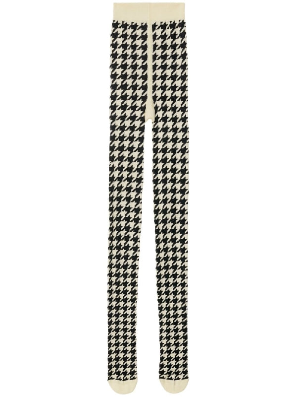 Houndstooth Check Stockings