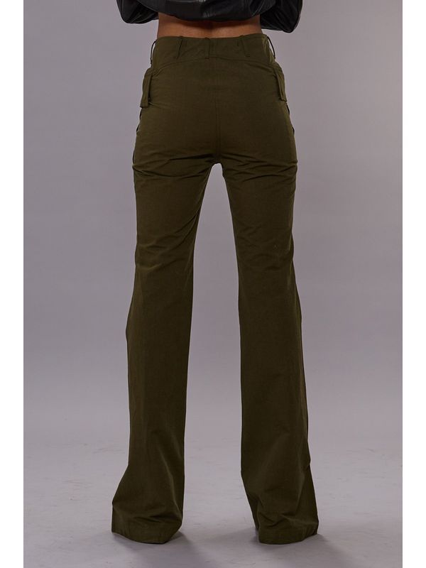 Cargo Pocket Flare Pants