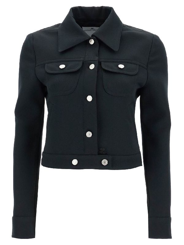 徽标细节卡车司机夹克