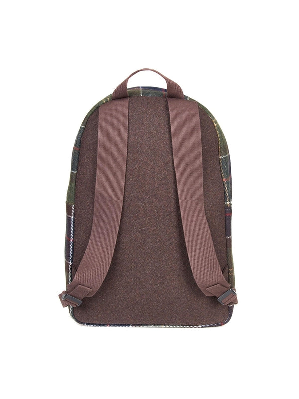 Check Pattern Wool-Blend Backpack