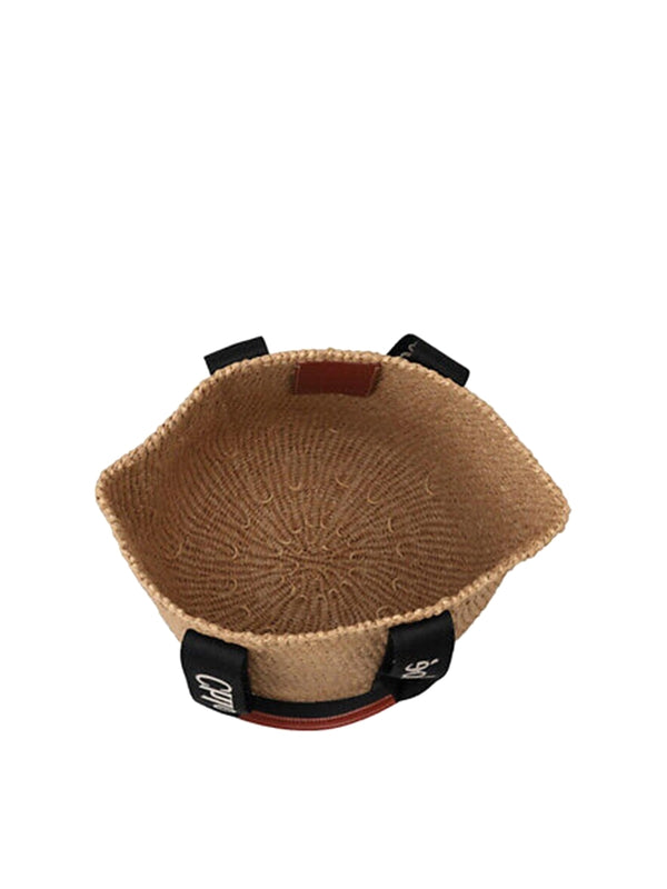 Woody Raffia Tote Bag