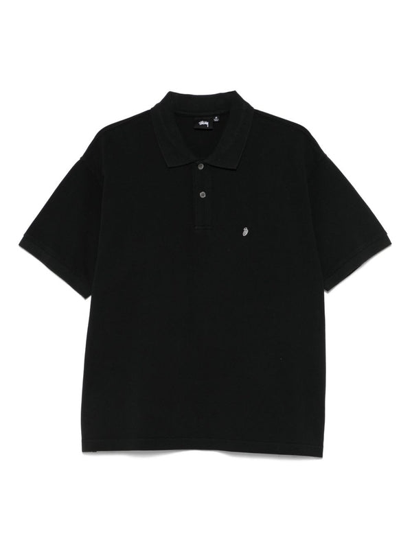 Stussy Black Polo Shirt