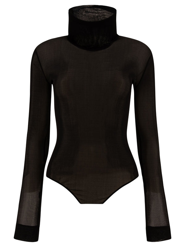 Highneck Viscose Nylon Bodysuit