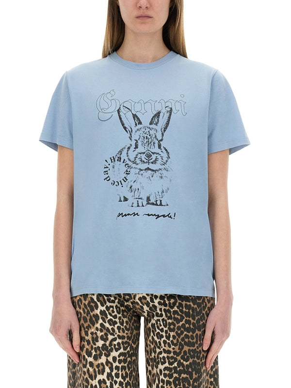 Bunny Logo Printed Short Sleeve T-Shirt