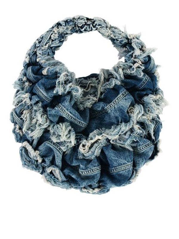 Ponder.er Smoke Frayed Tote Bag