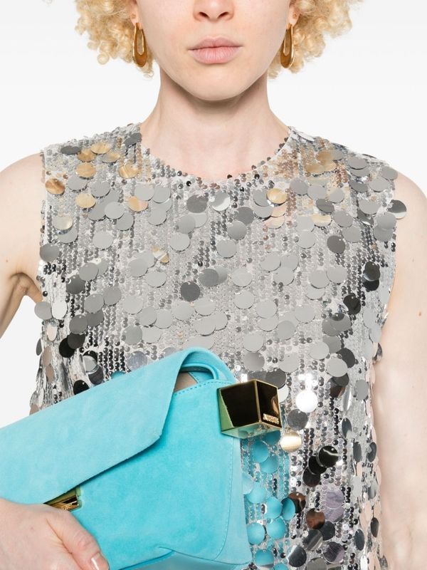 Sequin Embellished Sleeveless