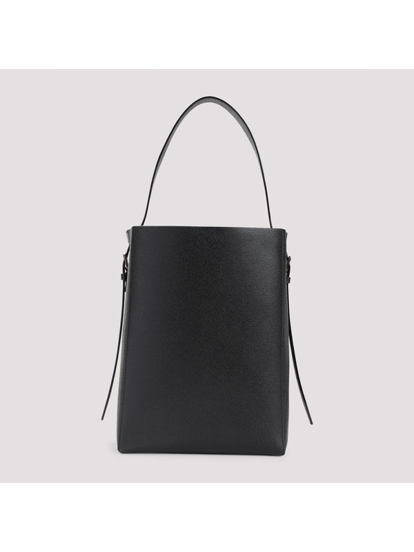 Pocket Detail Calfskin Medium Bucket Bag