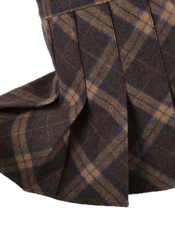 Gibson Check Pattern Pleated Skirt