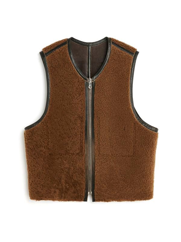 Reversible Shearling Leather
  Vest