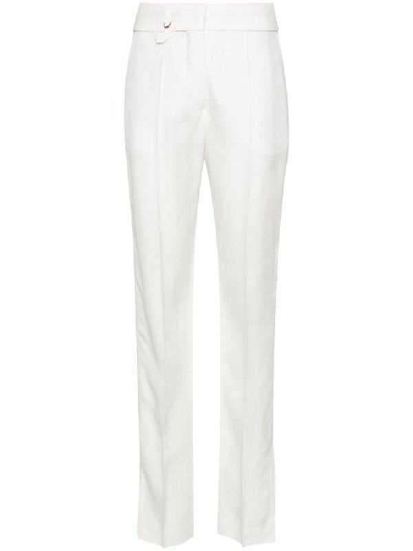 White Slit Hem
  Pants