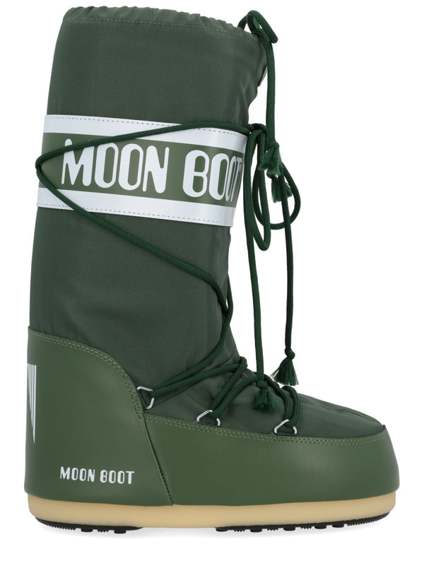 Moon Boot Green Lace-Up Boots