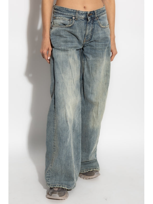 Vintage Washing Cotton Denim Pants