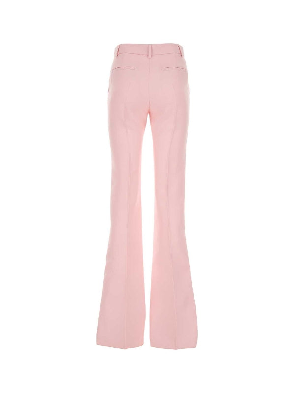 Wool Silk Flare Pants