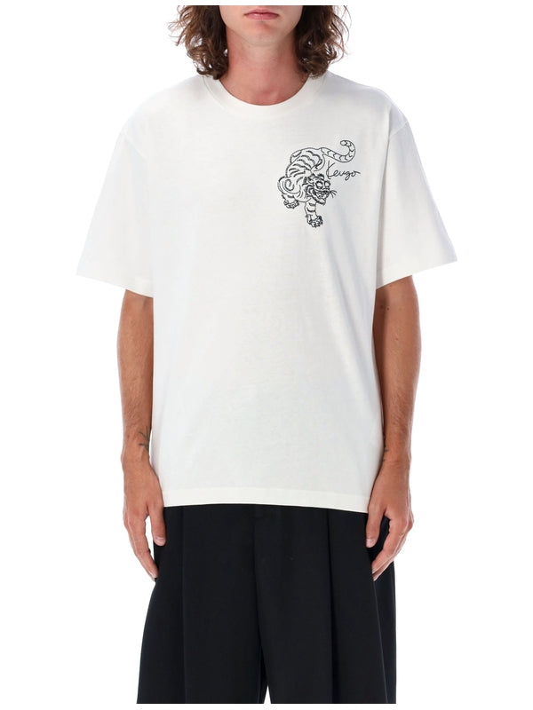 KENZO - Star Tiger Embroidery Short Sleeve
  T-Shirt - Jente