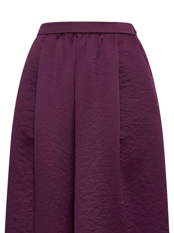 Waist Button Flared Skirt