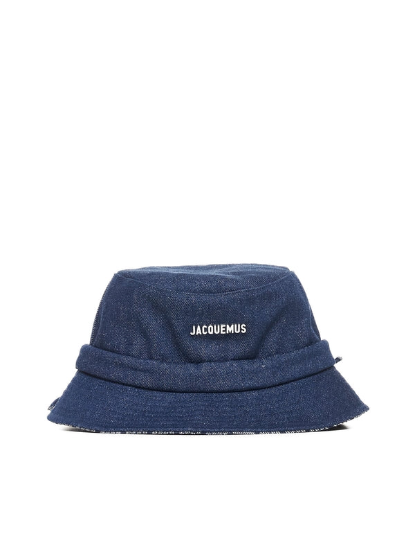 Metal Logo Denim Bucket Hat