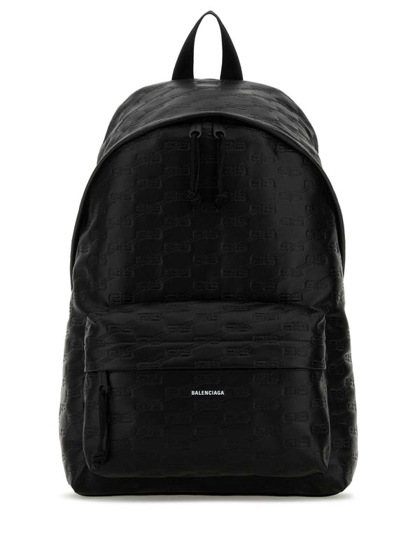 Bb Logo Embossing Leather
  Backpack