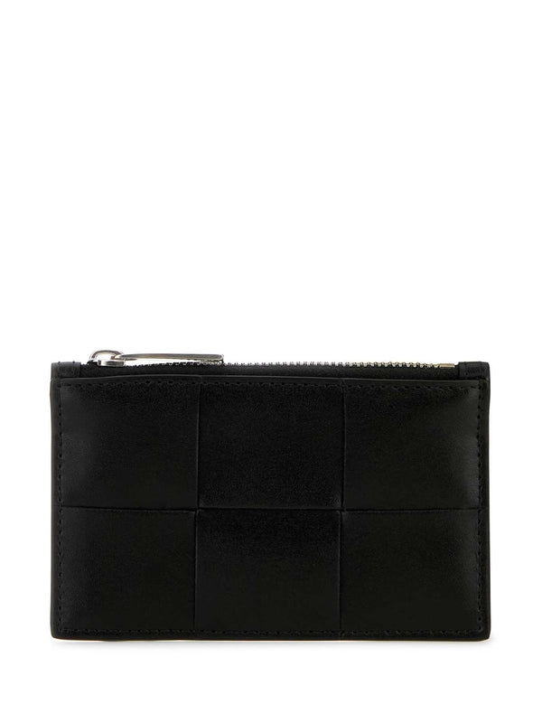 Cassette Leather Zipper Card Wallet