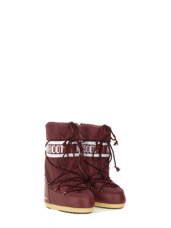Moon Boot Burgundy Lace-Up Boots