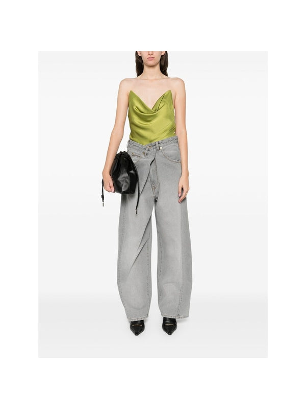 Ines Asymmetrical Denim Pants