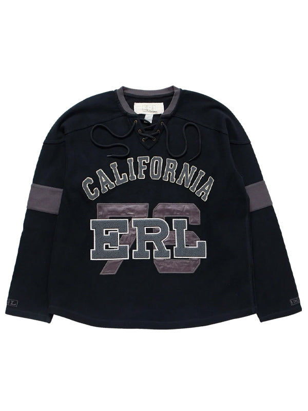 Logo Lace-up Long-sleeve Top