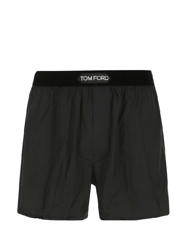 Logo Label Band Silk Boxer Briefs