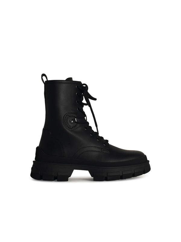 Hevea Logo Leather Lace-Up Boots