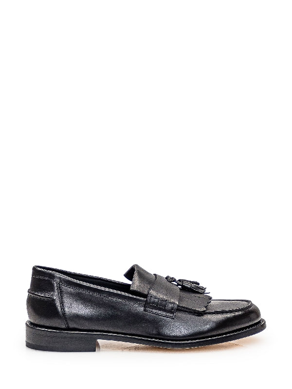 Tassel Decorated Leather Loafers