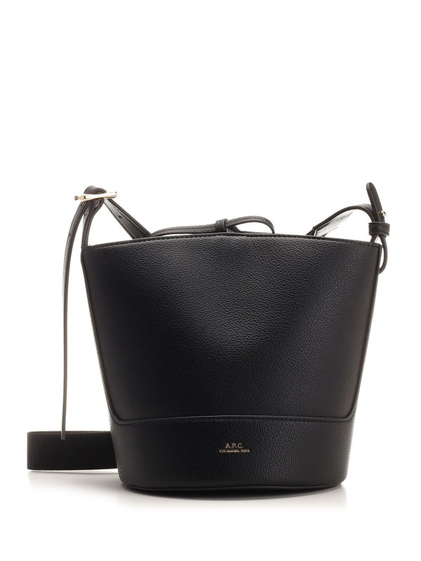 Ana Drawstring Faux Leather Shoulder Bag