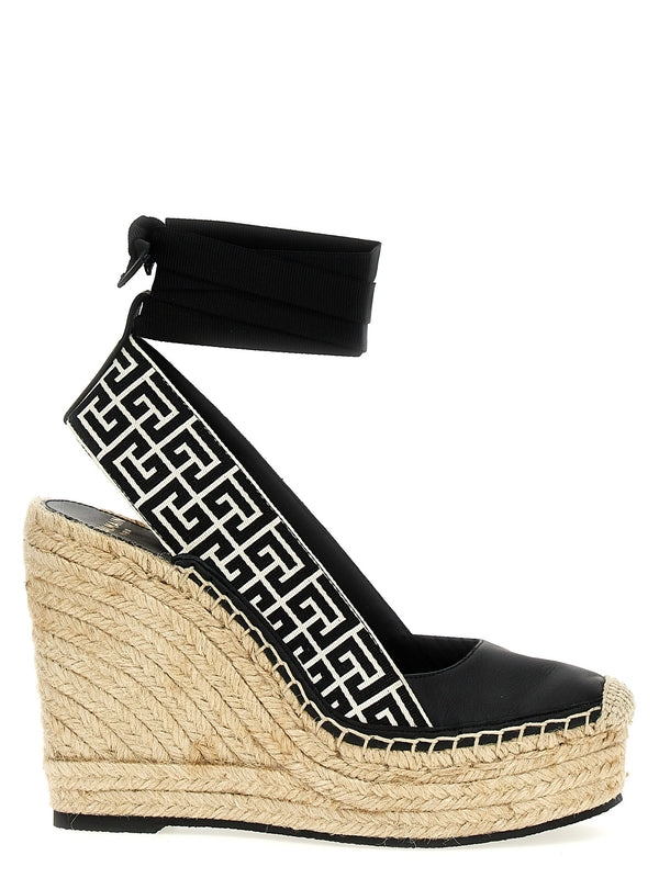 Monogram
  Anklet Wedge Sandal Heels