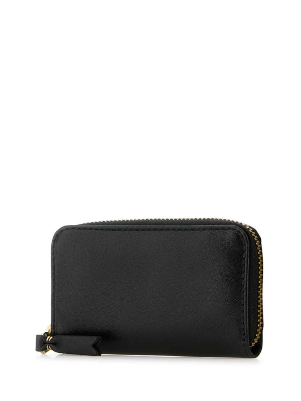 Zipper Around Leather Long Wallet