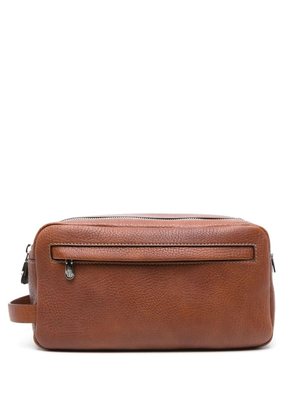 Brown Leather Clutch Bag