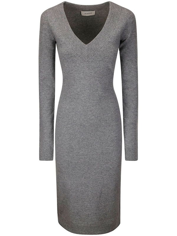 Angizia Wool Blend Midi Dress