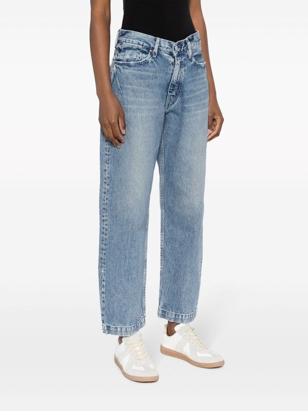 Cropped Cotton Denim Pants