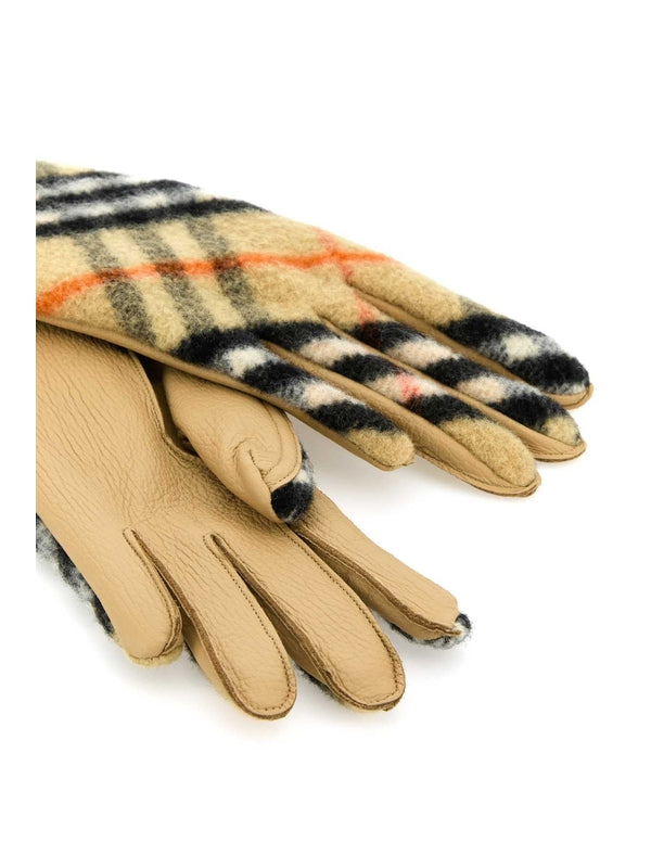 Check Pattern Wool Gloves