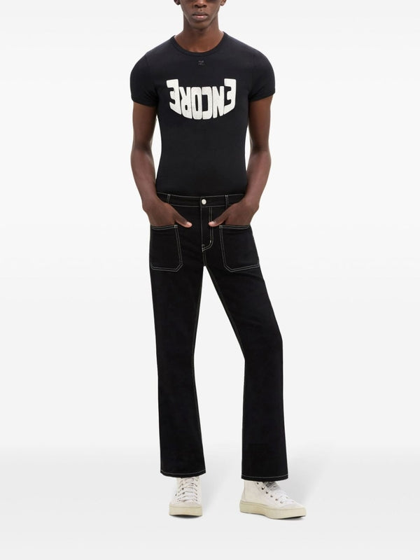 Logo Patch Cotton Short Sleeve T-shirt