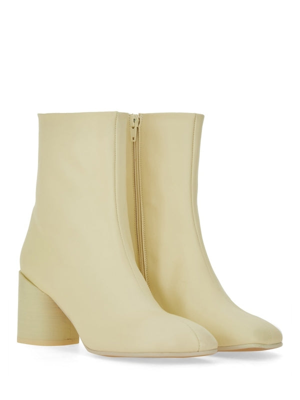 White Leather Ankle Boots