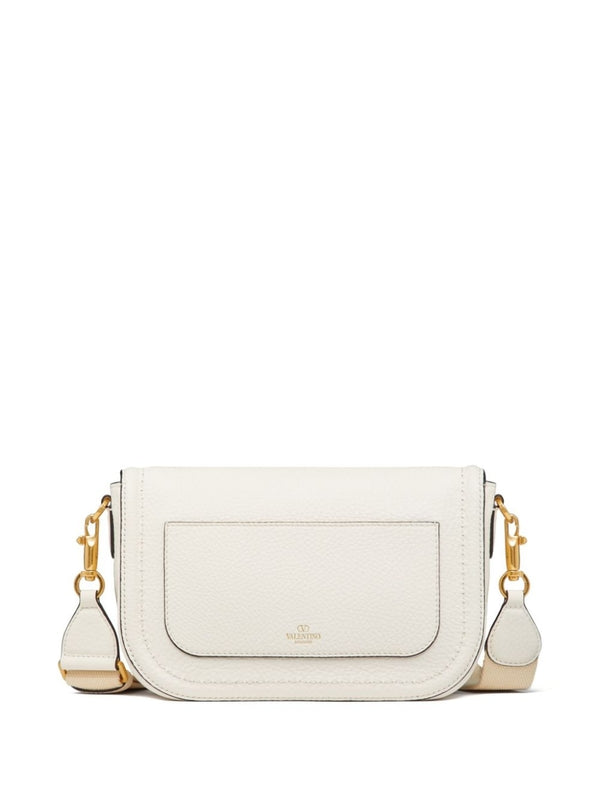 Alltime V Logo Leather Tote Bag