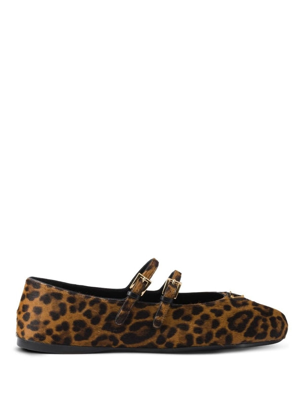 Prada Leopard Brown Flat Shoes