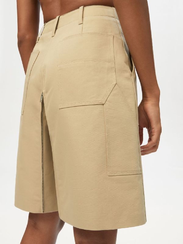 Zipper Detail Worker Skirt