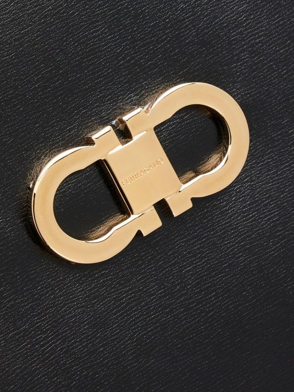 Double Gancini
  Leather Mini Tote Bag