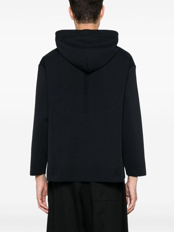 Milan Ribbed Hoodieed Zip-up