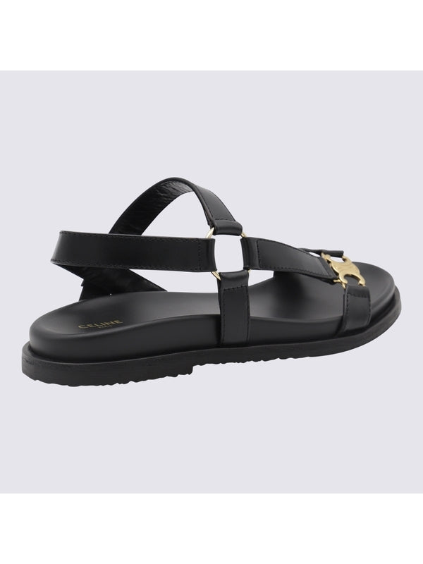 Triomphe Logo Leather Sandals
