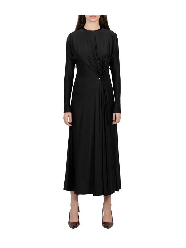 Black Drape Long Dress