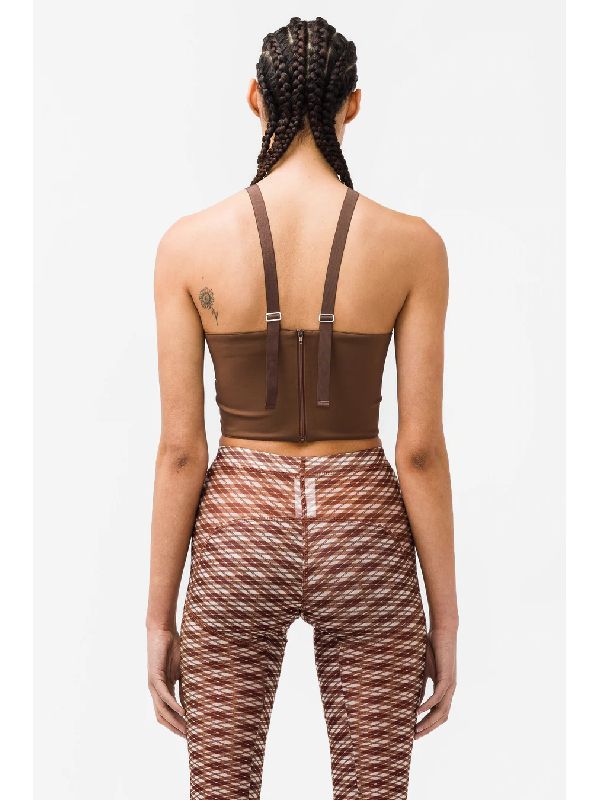 Cutout Halterneck Spire Crop Bustier Top