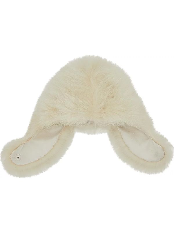 Triangle Logo Decoration Shearling Earmuff Hat