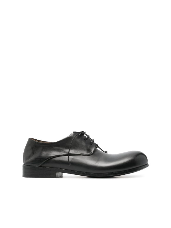 Pebble Calfskin Lace-Up Shoes