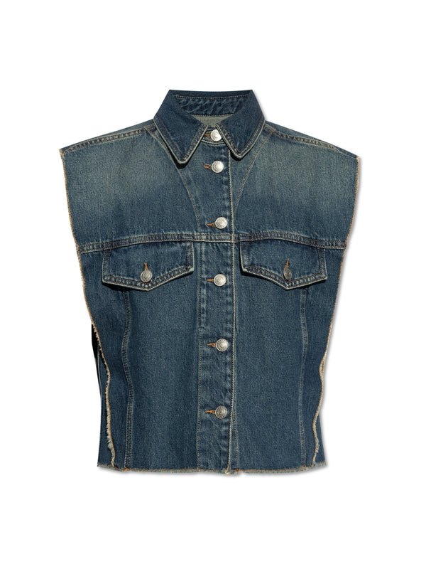 Tyra Cotton Denim Vest