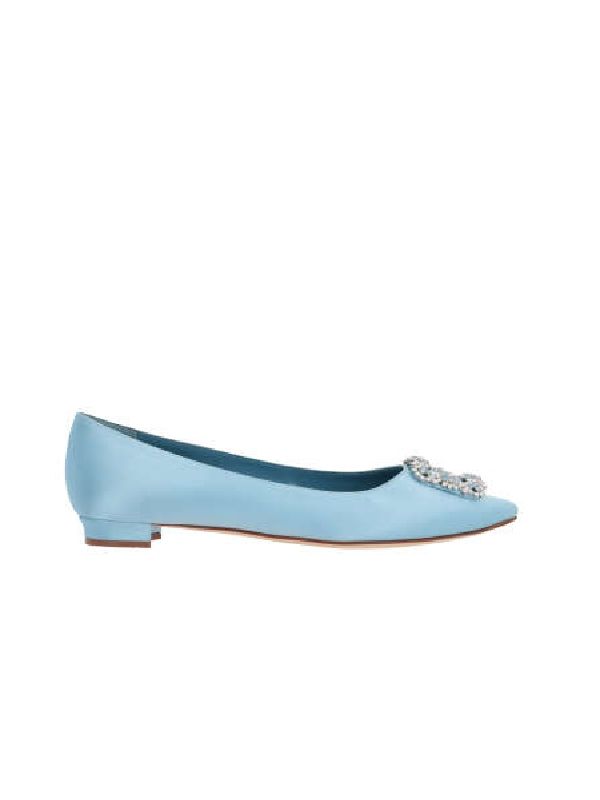 Hangisi Jewel Buckle Flat Shoes